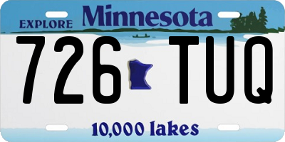 MN license plate 726TUQ