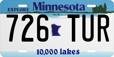 MN license plate 726TUR