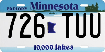 MN license plate 726TUU