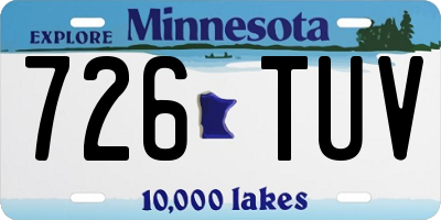MN license plate 726TUV
