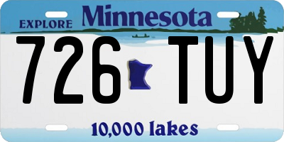 MN license plate 726TUY