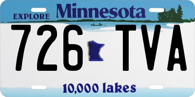 MN license plate 726TVA