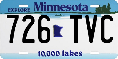 MN license plate 726TVC