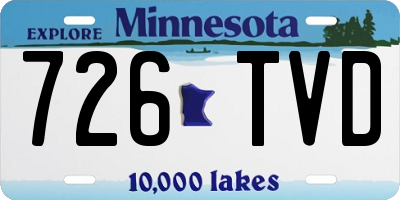 MN license plate 726TVD
