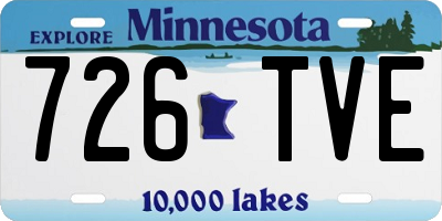 MN license plate 726TVE