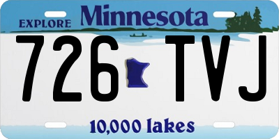 MN license plate 726TVJ