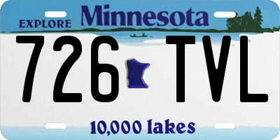 MN license plate 726TVL