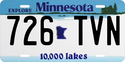 MN license plate 726TVN