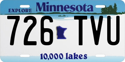 MN license plate 726TVU