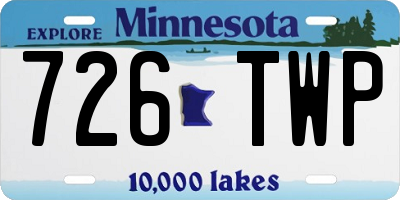 MN license plate 726TWP