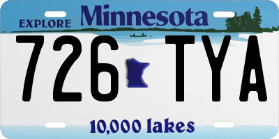 MN license plate 726TYA