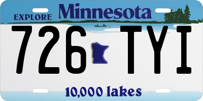 MN license plate 726TYI
