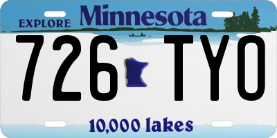 MN license plate 726TYO