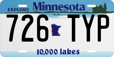 MN license plate 726TYP