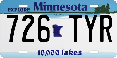 MN license plate 726TYR