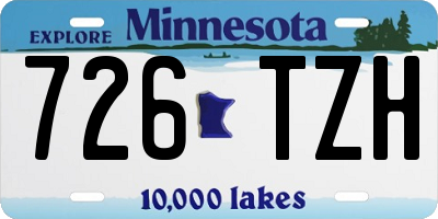 MN license plate 726TZH