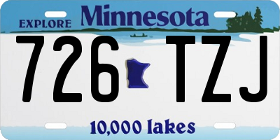 MN license plate 726TZJ