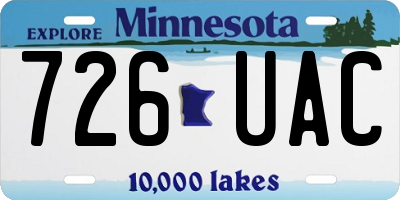 MN license plate 726UAC