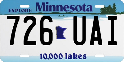 MN license plate 726UAI
