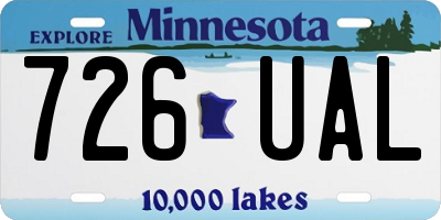 MN license plate 726UAL