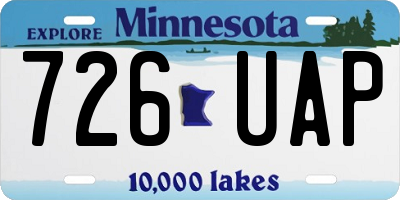MN license plate 726UAP