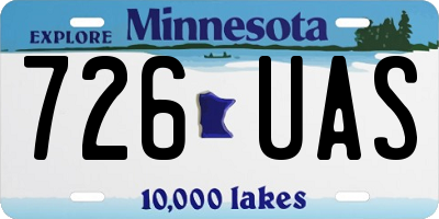 MN license plate 726UAS