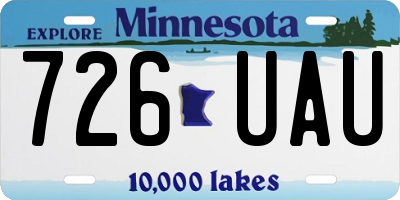 MN license plate 726UAU