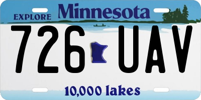 MN license plate 726UAV