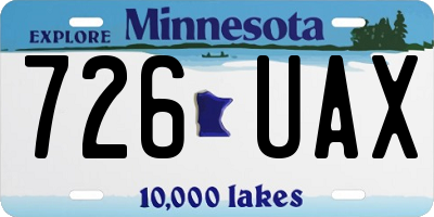 MN license plate 726UAX