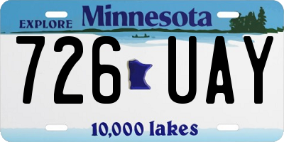 MN license plate 726UAY