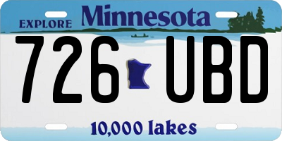 MN license plate 726UBD
