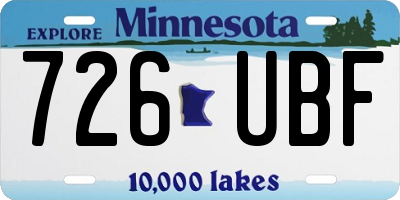 MN license plate 726UBF