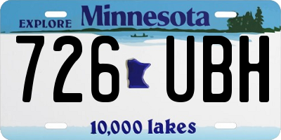 MN license plate 726UBH