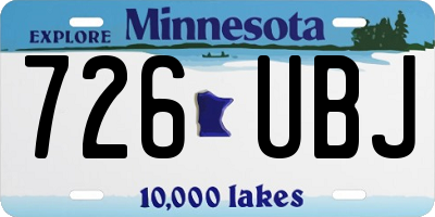 MN license plate 726UBJ