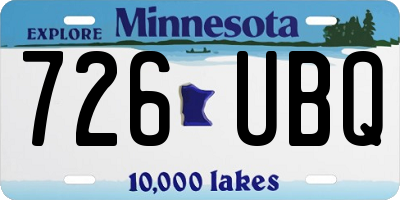 MN license plate 726UBQ