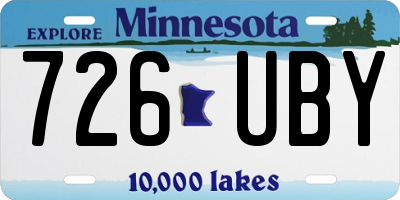MN license plate 726UBY