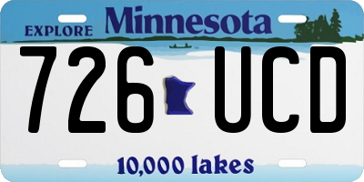 MN license plate 726UCD