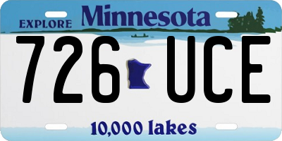MN license plate 726UCE
