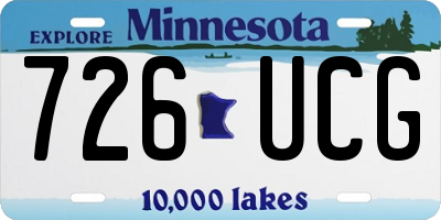 MN license plate 726UCG