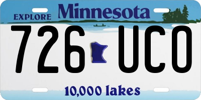 MN license plate 726UCO