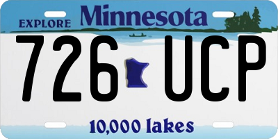 MN license plate 726UCP