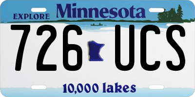 MN license plate 726UCS