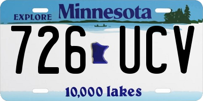 MN license plate 726UCV