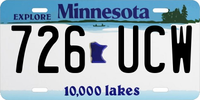 MN license plate 726UCW