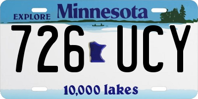 MN license plate 726UCY