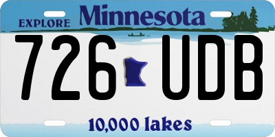 MN license plate 726UDB