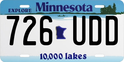 MN license plate 726UDD