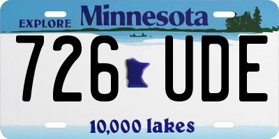 MN license plate 726UDE