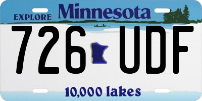 MN license plate 726UDF