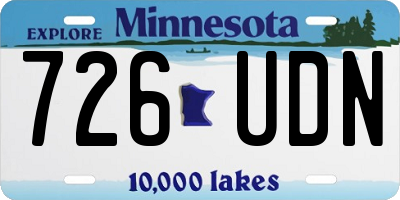 MN license plate 726UDN